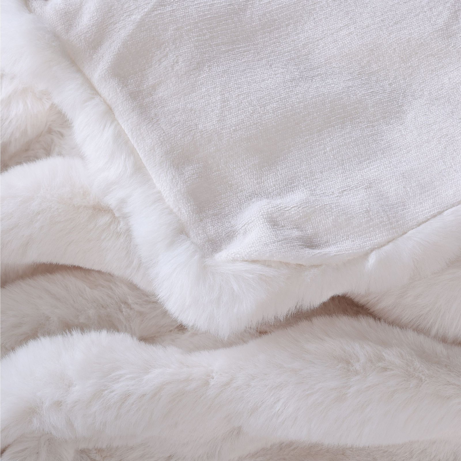BlanketSolution Fluffy Fuzzy Cozy Faux Fur Throw Blanket for Living Room Cream Beige - Image 8